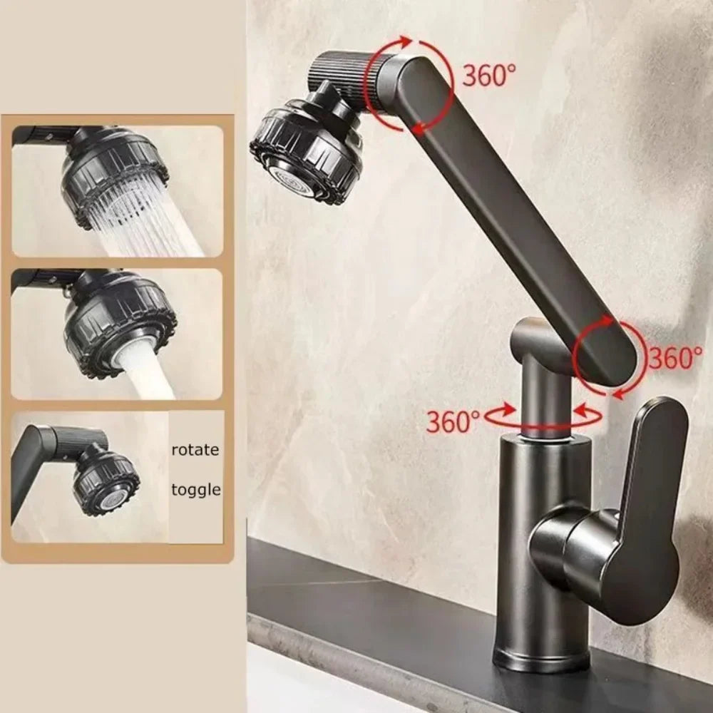 1080° Rotating Dual-Mode Faucet Extension