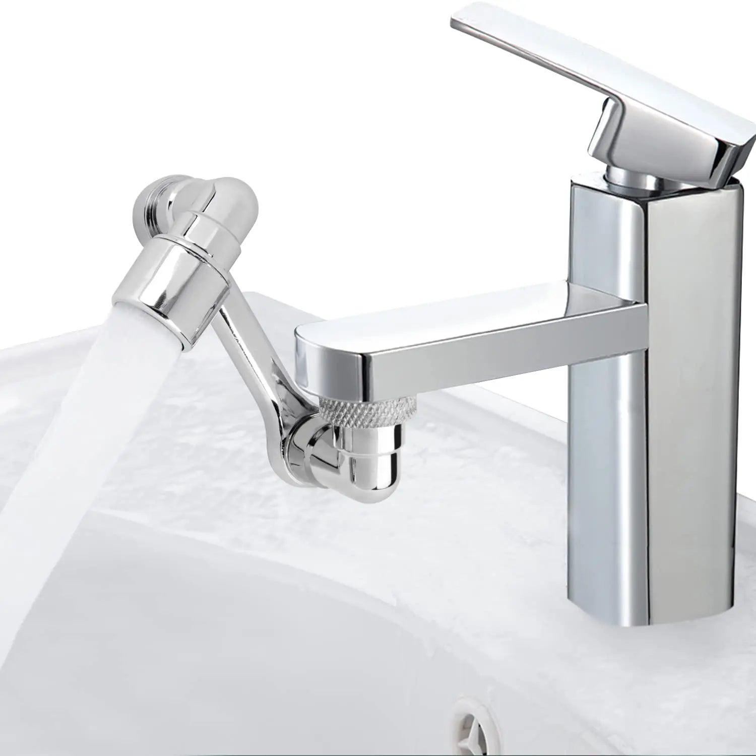 1080° Rotating Dual-Spray Faucet Extender (Tool-Free Install)