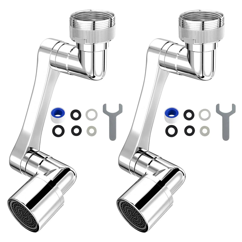 1080° Rotating Dual-Spray Faucet Extender (Tool-Free Install)