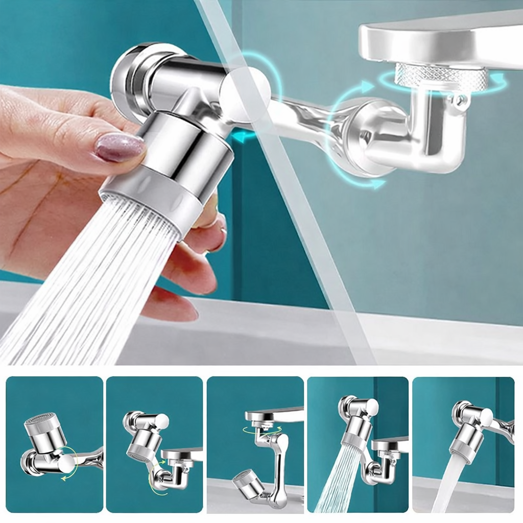 1080° Swivel & Water-Saving Faucet Extender (Tool-Free Install)