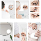 10X Magnifying Daylight LED Makeup Mirror (Suction Mount)