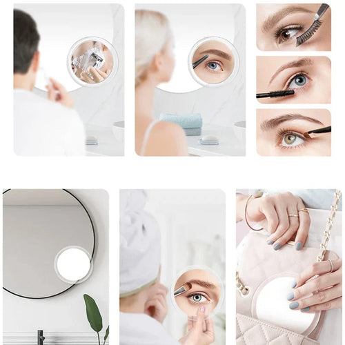 10X Magnifying Daylight LED Makeup Mirror (Suction Mount)