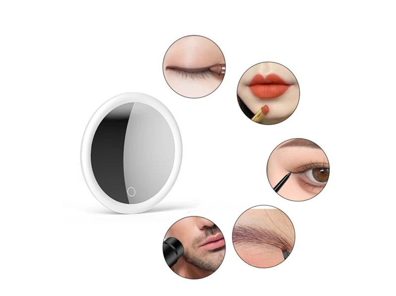 10X Magnifying Daylight LED Makeup Mirror (Suction Mount)