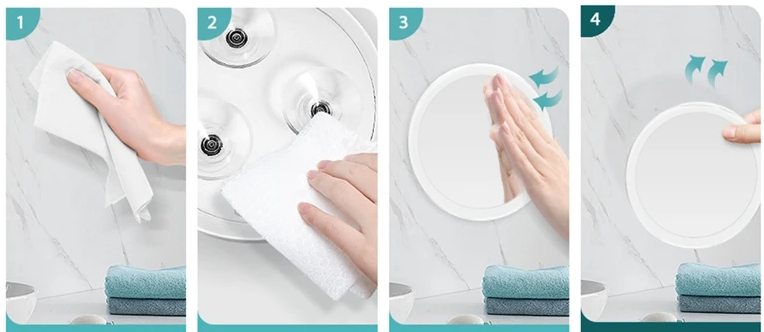 10X Magnifying Daylight LED Makeup Mirror (Suction Mount)