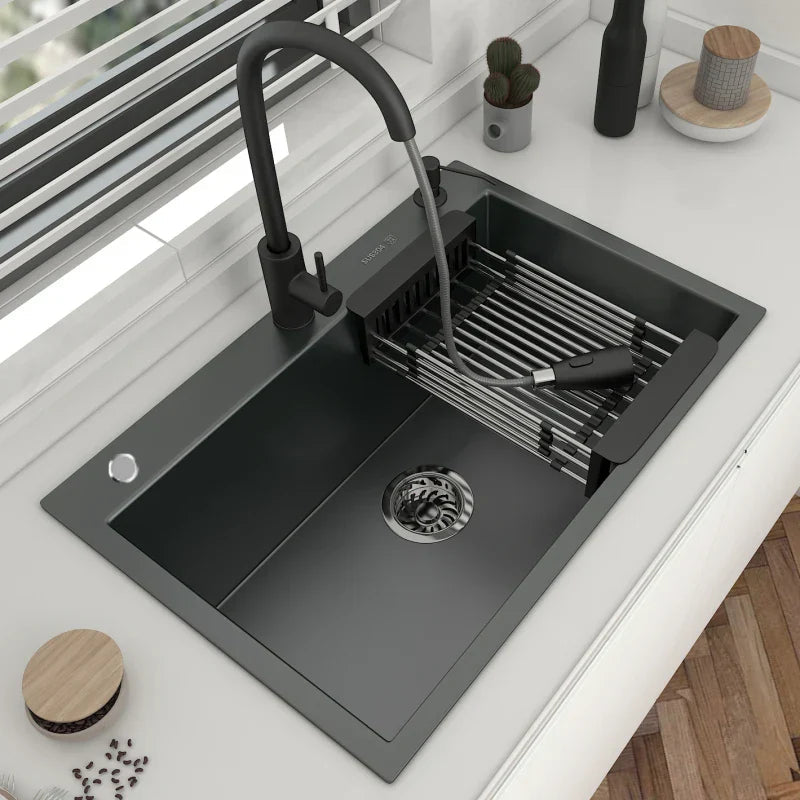 20-Gauge Sound-Dampened Brushed Stainless Steel Single-Bowl Sink