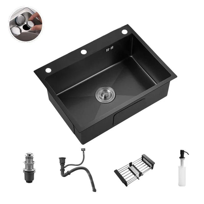 20-Gauge Sound-Dampened Brushed Stainless Steel Single-Bowl Sink
