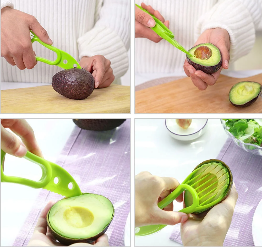 3-In-1 BPA-Free Ergonomic Avocado Slicer