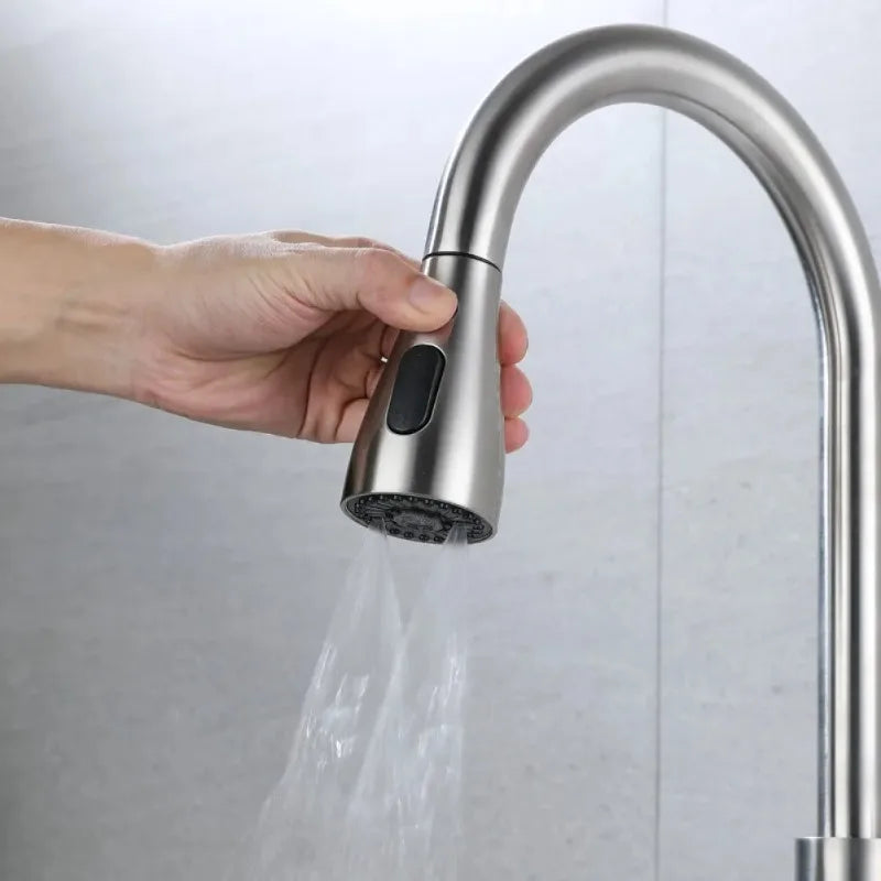 3-Mode Rust-Proof Brushed ABS Faucet Spray Head (Universal Connector)