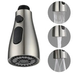 3-Mode Rust-Proof Brushed ABS Faucet Spray Head (Universal Connector)