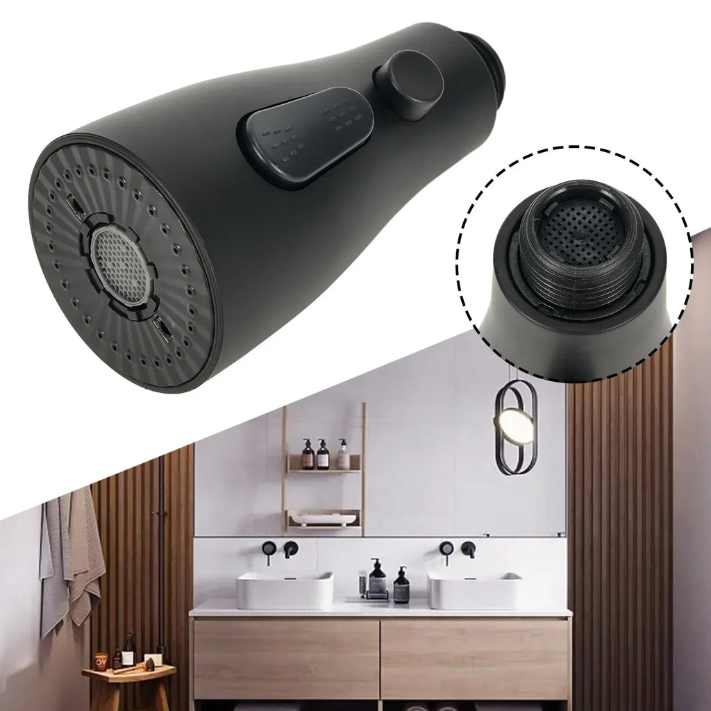3-Mode Rust-Proof Brushed ABS Faucet Spray Head (Universal Connector)