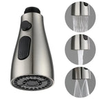3-Mode Rust-Proof Brushed ABS Faucet Spray Head (Universal Connector)