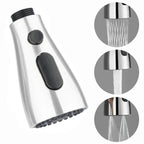 3-Mode Rust-Proof Brushed ABS Faucet Spray Head (Universal Connector)
