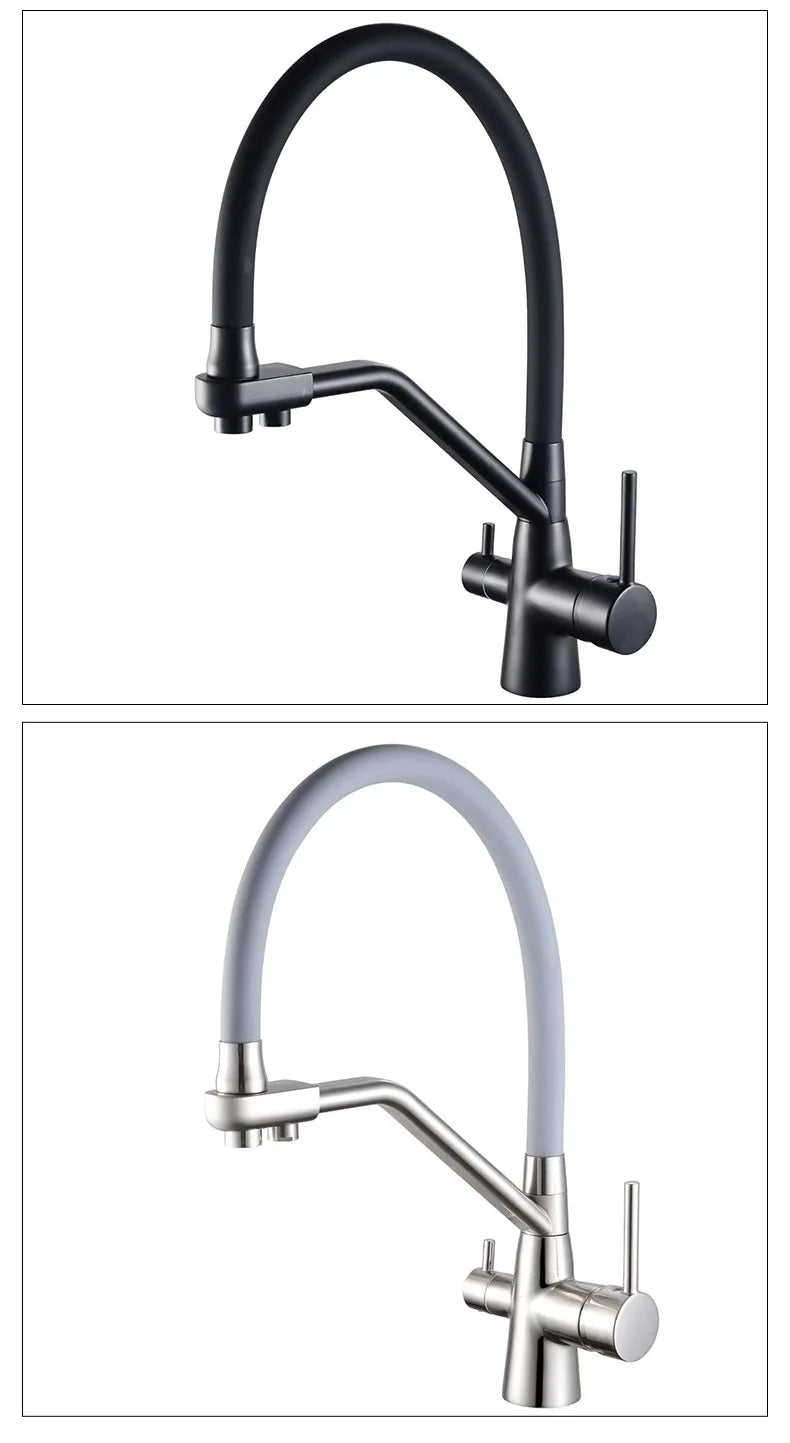 3-Way Integrated Filter 360° Swivel Kitchen Faucet