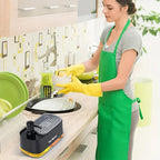 3-in-1 Dual-Pump Refillable Soap Dispenser With Sponge Holder