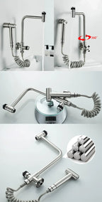 304 Stainless Steel 360° Swivel Faucet (Wall Or Deck Mount)