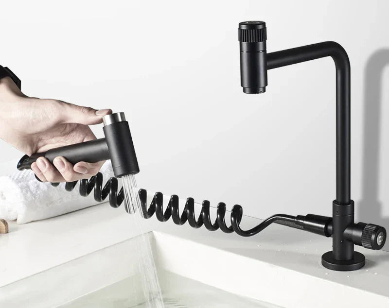 304 Stainless Steel 360° Swivel Faucet (Wall Or Deck Mount)