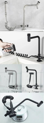 304 Stainless Steel 360° Swivel Faucet (Wall Or Deck Mount)