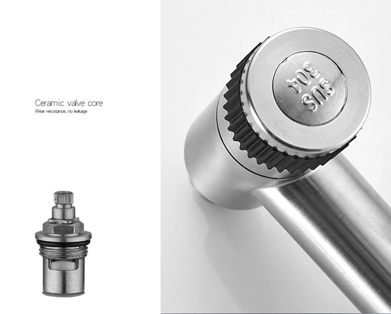 304 Stainless Steel 360° Swivel Faucet (Wall Or Deck Mount)