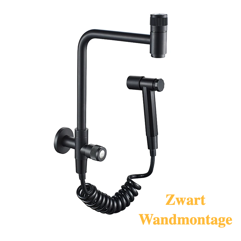 304 Stainless Steel 360° Swivel Faucet (Wall Or Deck Mount)