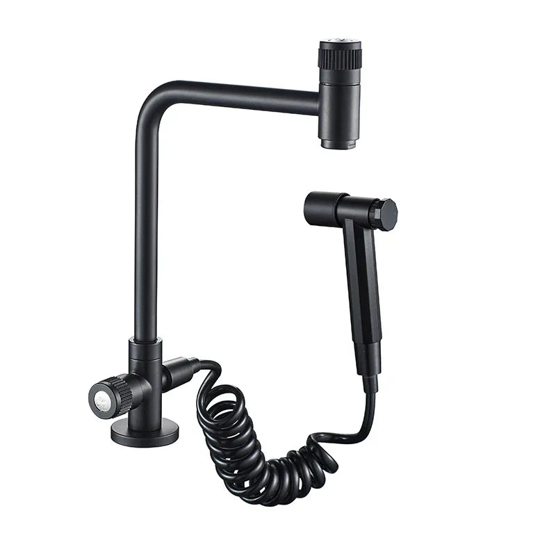 304 Stainless Steel 360° Swivel Faucet (Wall Or Deck Mount)