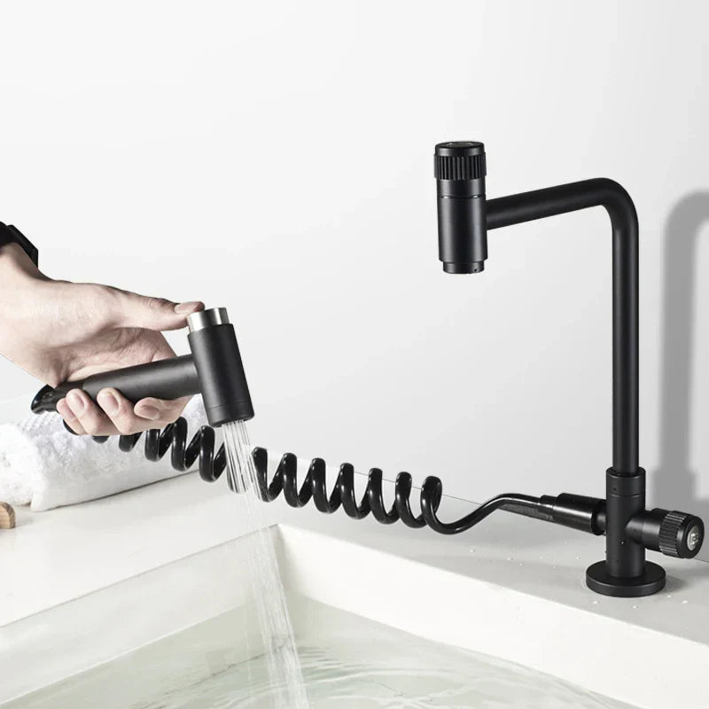 304 Stainless Steel 360° Swivel Faucet (Wall Or Deck Mount)
