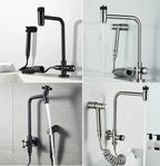 304 Stainless Steel 360° Swivel Faucet (Wall Or Deck Mount)