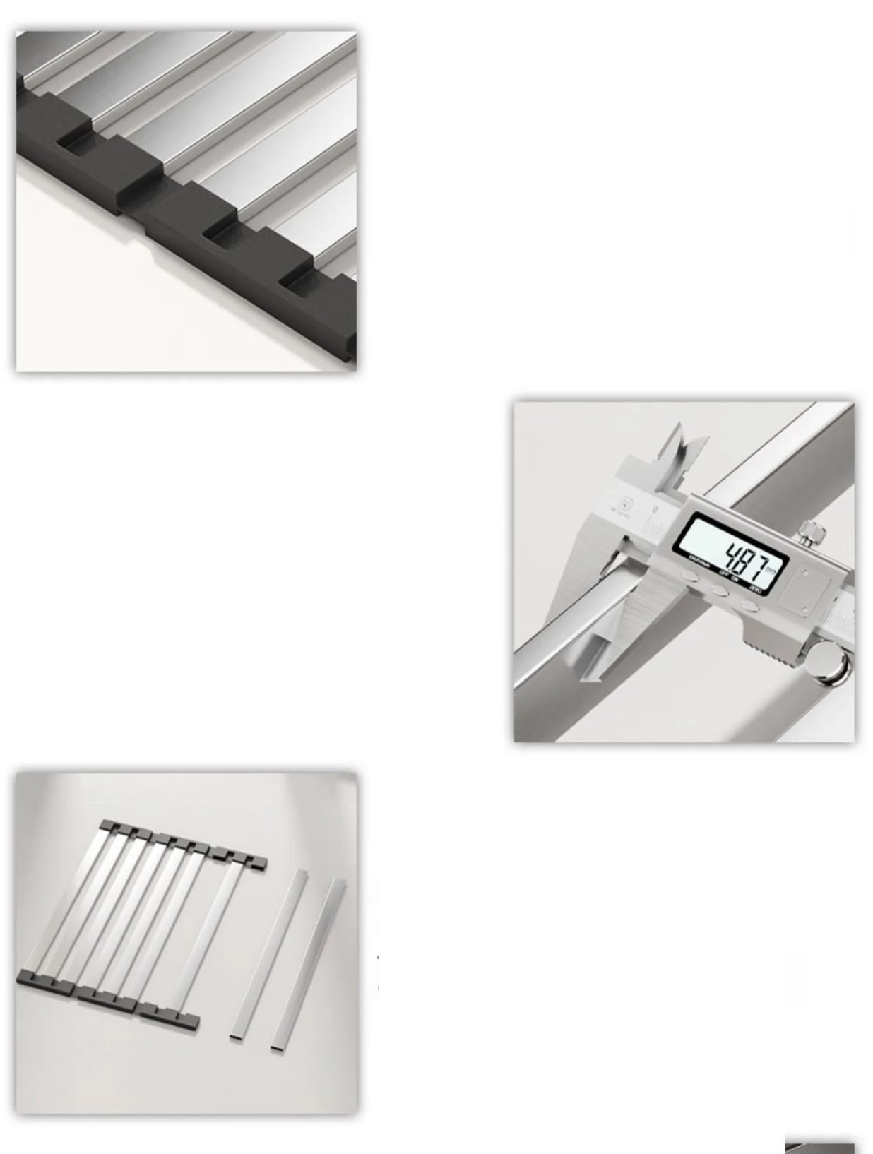 304 Stainless Steel Adjustable & Foldable Over-the-Sink Dish Rack