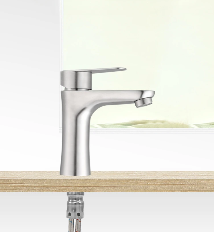 304 Stainless Steel Lead-Free Bathroom Faucet (Single-Handle)