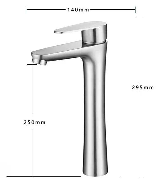 304 Stainless Steel Lead-Free Bathroom Faucet (Single-Handle)