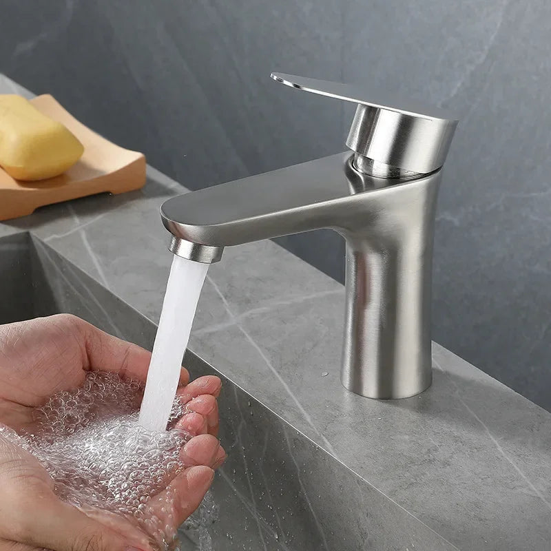 304 Stainless Steel Lead-Free Bathroom Faucet (Single-Handle)