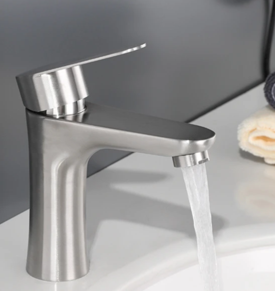 304 Stainless Steel Lead-Free Bathroom Faucet (Single-Handle)