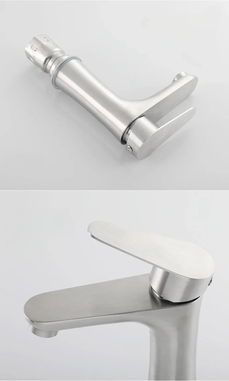 304 Stainless Steel Lead-Free Bathroom Faucet (Single-Handle)