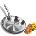 304 Stainless Steel Natural Nonstick Frying Pan (Gas & Induction Compatible)