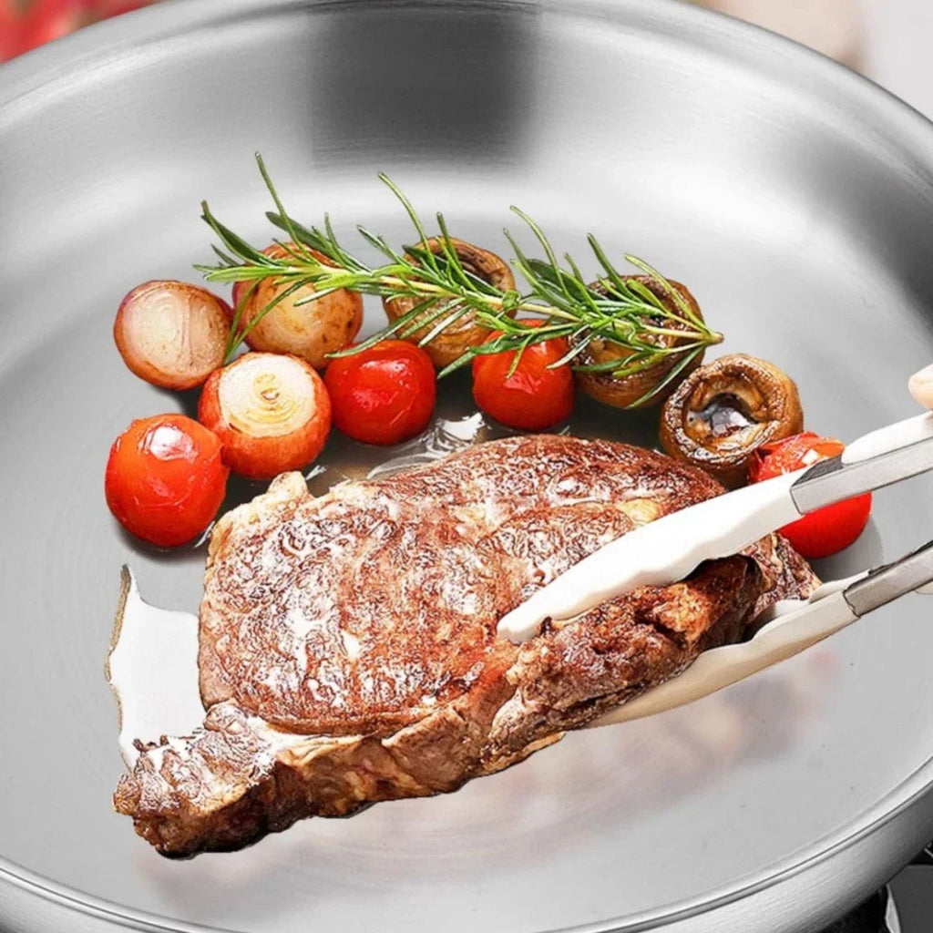 304 Stainless Steel Natural Nonstick Frying Pan (Gas & Induction Compatible)