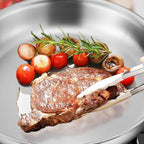 304 Stainless Steel Natural Nonstick Frying Pan (Gas & Induction Compatible)