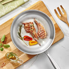304 Stainless Steel Natural Nonstick Frying Pan (Gas & Induction Compatible)