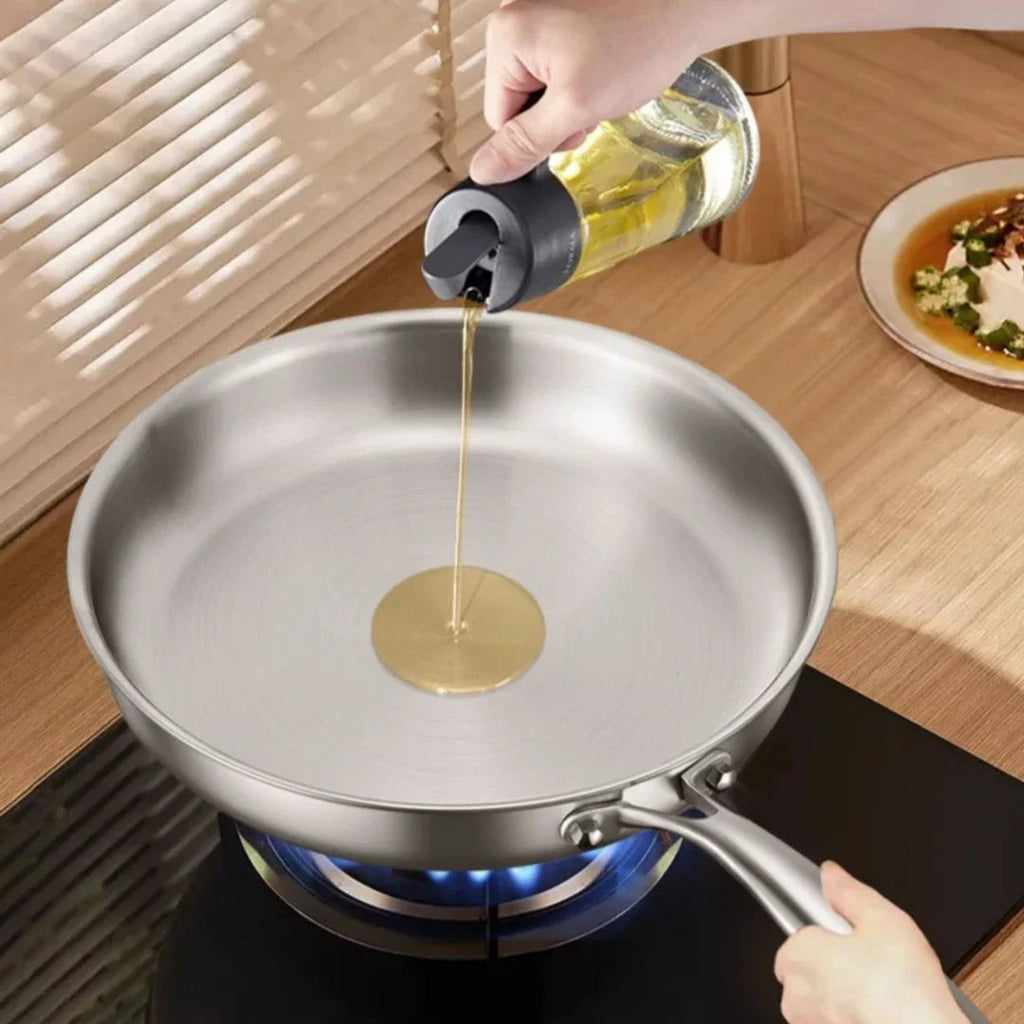 304 Stainless Steel Natural Nonstick Frying Pan (Gas & Induction Compatible)