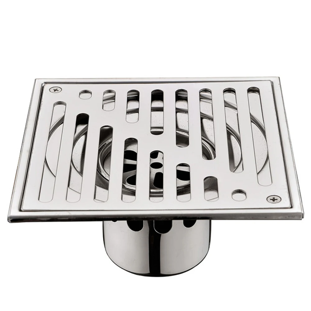 304 Stainless Steel Odor-Blocking Tile-In Shower Floor Drain (Square)