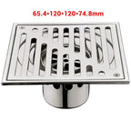 304 Stainless Steel Odor-Blocking Tile-In Shower Floor Drain (Square)