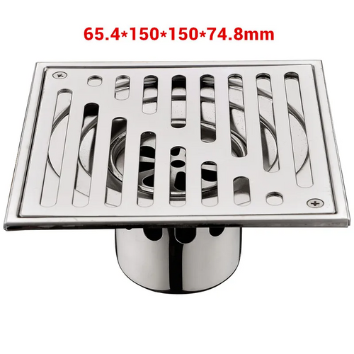 304 Stainless Steel Odor-Blocking Tile-In Shower Floor Drain (Square)