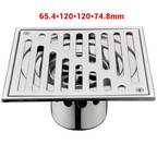304 Stainless Steel Odor-Blocking Tile-In Shower Floor Drain (Square)
