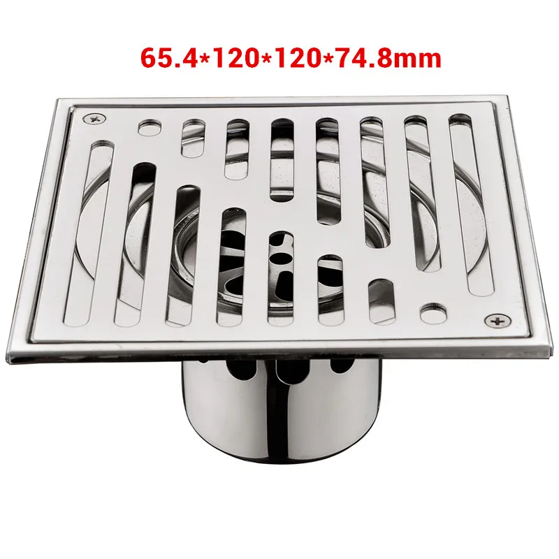 304 Stainless Steel Odor-Blocking Tile-In Shower Floor Drain (Square)