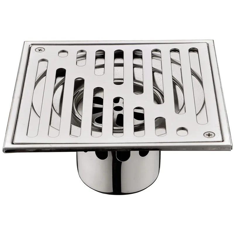 304 Stainless Steel Odor-Blocking Tile-In Shower Floor Drain (Square)
