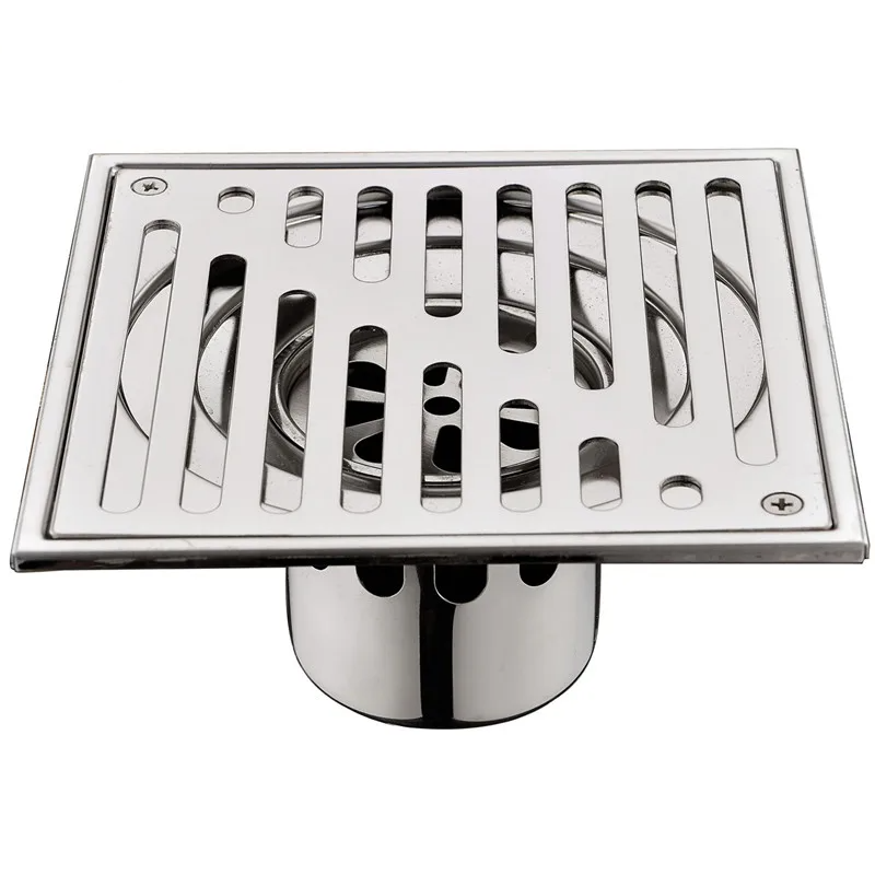 304 Stainless Steel Odor-Blocking Tile-In Shower Floor Drain (Square)