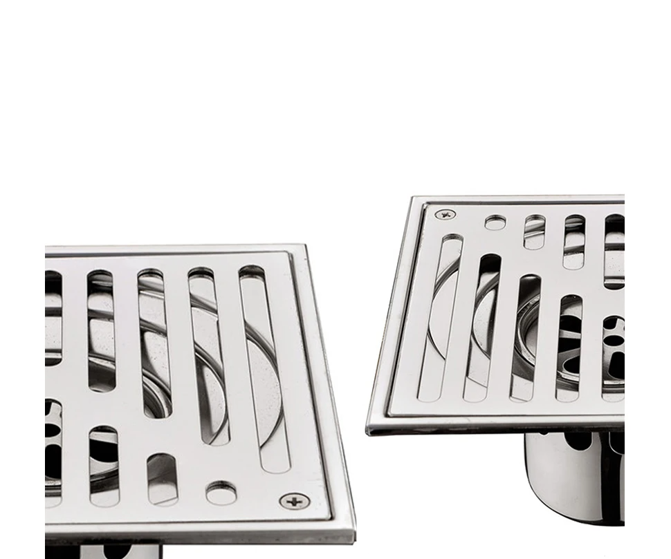 304 Stainless Steel Odor-Blocking Tile-In Shower Floor Drain (Square)