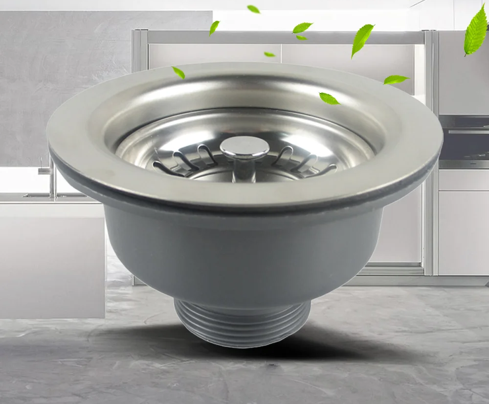 304 Stainless Steel Pop-Up Sink Drain Set (P-Trap Included)