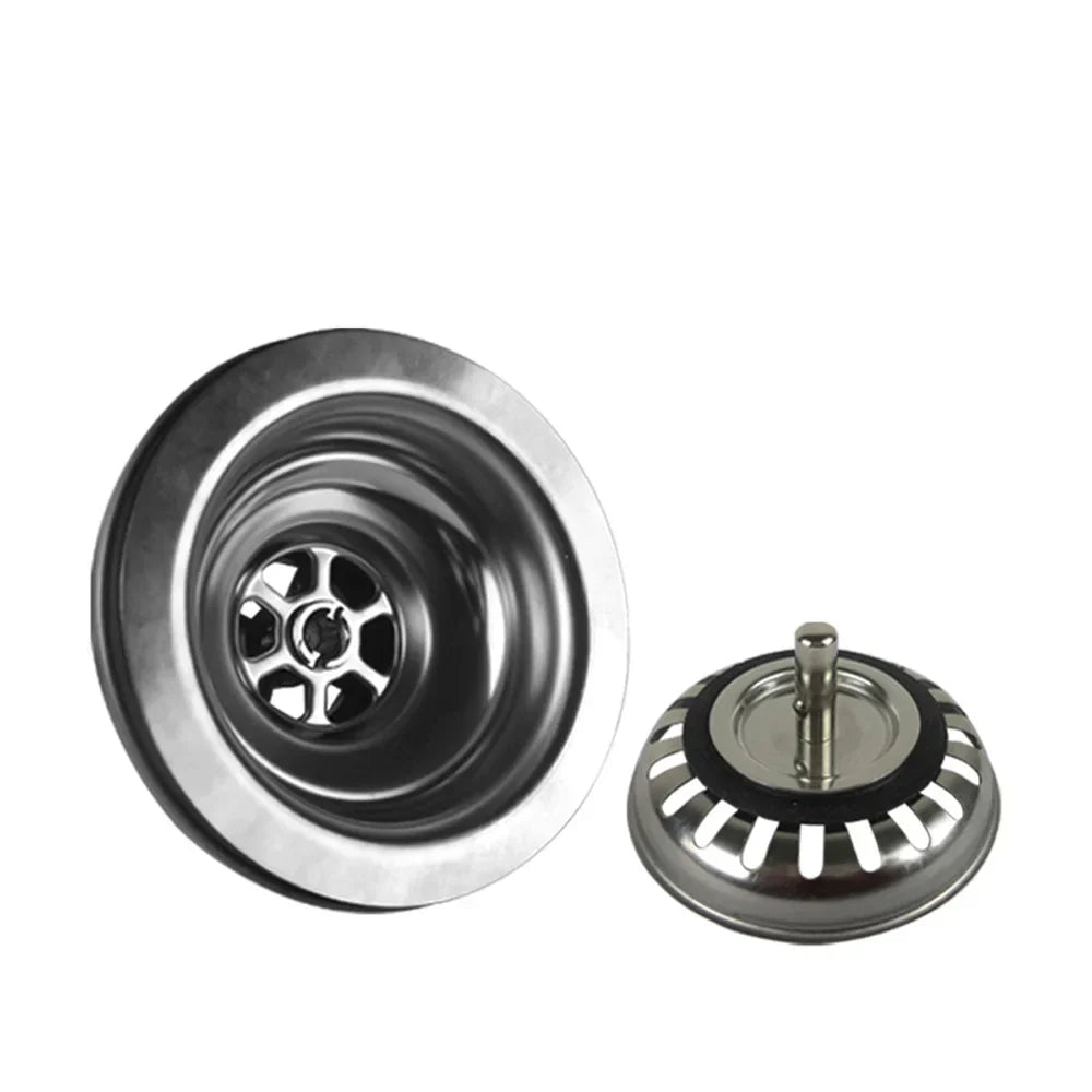 304 Stainless Steel Pop-Up Sink Drain Set (P-Trap Included)