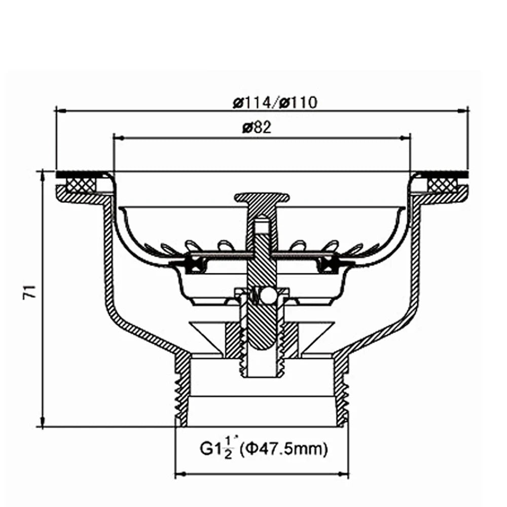 304 Stainless Steel Pop-Up Sink Drain Set (P-Trap Included)