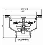 304 Stainless Steel Pop-Up Sink Drain Set (P-Trap Included)