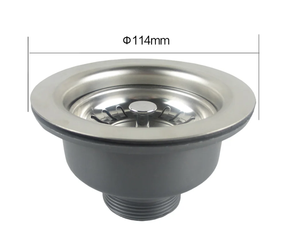 304 Stainless Steel Pop-Up Sink Drain Set (P-Trap Included)